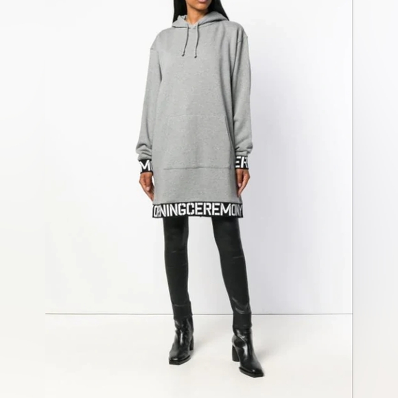 Opening Ceremony Gray Oversized Hoodie Dress Size S/M - Picture 3 of 13
